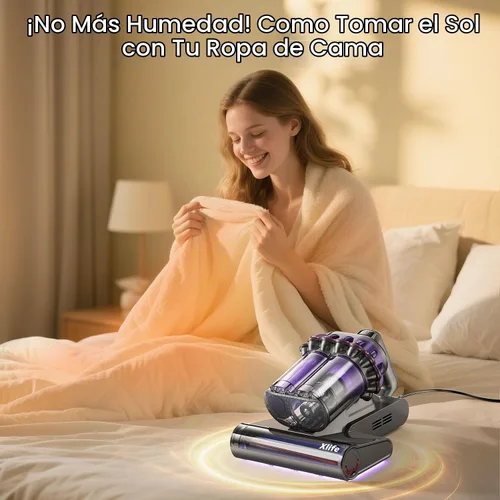 Vista 2 de Aspiradora de colchón, aspiradora de cama con luz UV-C de 253.7 nm
