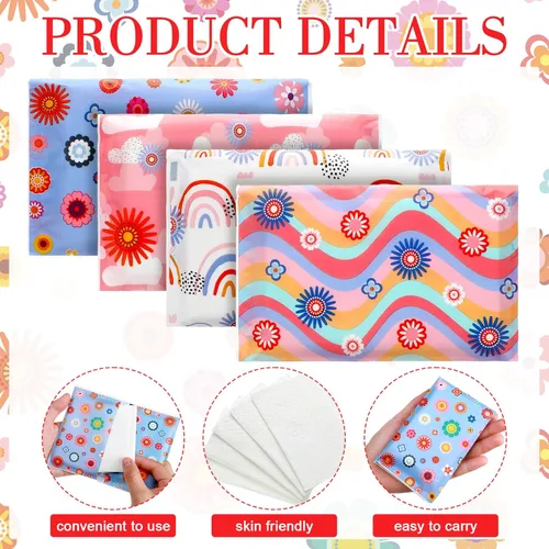 Vista 3 de PerKoop 100 paquetes de pañuelos de bolsillo, paquetes delgados de viaje, pañuelos faciales pequeños de tamaño billetera, papel higiénico