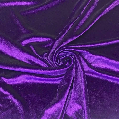Vista 6 de Valentina Textile Inc La tela de terciopelo elástico mide 58/60 pulgadas de ancho (1 yarda, azul bebé)