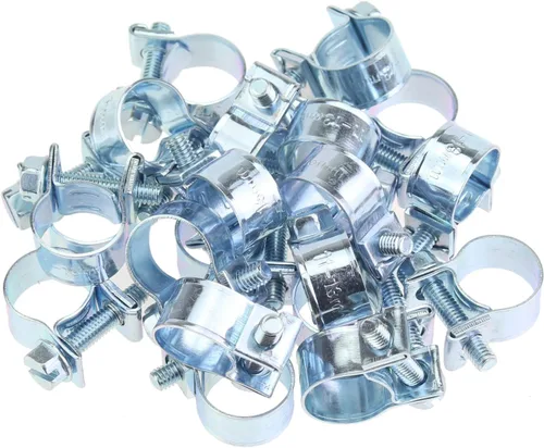 Vista 14 de HELIFOUNER 20 piezas de abrazaderas de manguera de inyección de combustible estilo mini de 7-9mm, abrazaderas ajustables de tubo de clip de manguera