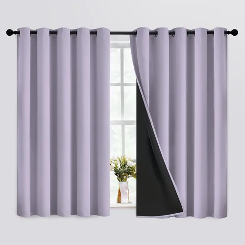 Vista 72 de SimpleHome - Cortinas opacas 100% para recámara, cortinas de ventana con ojales beige, con aislamiento térmico, cortinas de oscurecimiento