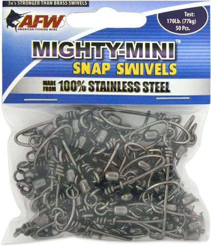 Vista 11 de American Fishing Wire Mighty Mini grúa giratoria, línea de pesca esencial, equipo de pesca compacto, giro de agua salada, giro de acero inoxidable
