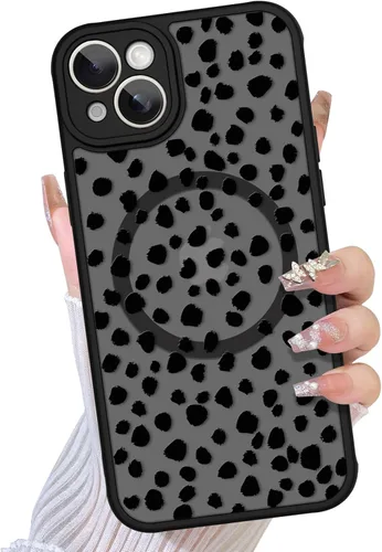 Vista 9 de TEAUGHT Compatible con iPhone 11 Funda con patrón lindo estampado de leopardo negro guepardo + protector de pantalla a prueba de golpes, funda
