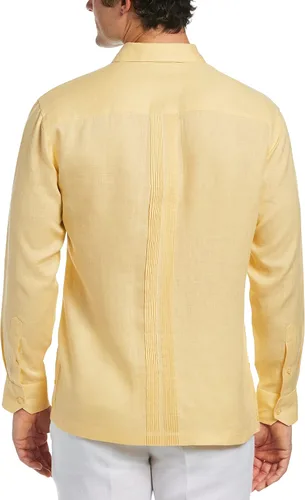 Vista 2 de Cubavera Camisa Guayabera de lino de manga larga para hombre