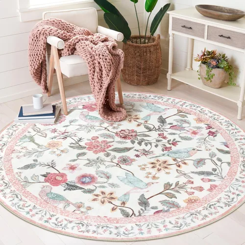 Vista 26 de Rugalia Alfombra de pasillo floral azul, alfombra lavable de 2 x 6 pies para pasillos, antideslizante, suave, de pelo bajo, con flores, pájaros, Rosa