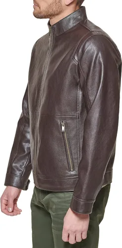 Vista 3 de Dockers Chaqueta Racer de cuero sintético The Dylan para hombre