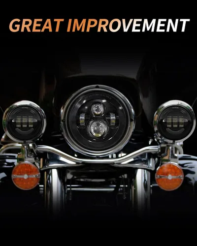 Vista 5 de XPCTD Luces LED de paso de 4.5 pulgadas 4-1/2 conducción antiniebla luces auxiliares para Electra Glide Road King Ultra Classic 2005 2006 2007 2008