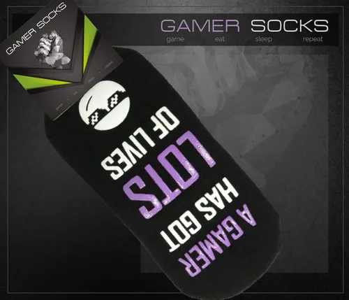 Vista 7 de Gamer - Calcetines Do Not Disturb, calcetines geniales para juegos y regalos novedosos de Navidad, calcetines de videojuegos locos