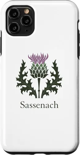 Vista 11 de Carcasa para iPhone 15 Sassenach con diseño de cardo escocés
