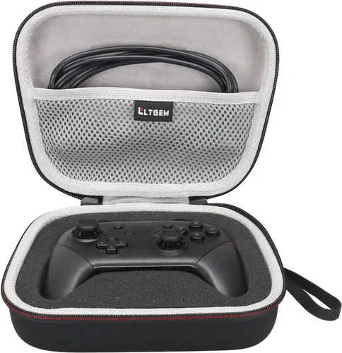 Vista 2 de LTGEM - Funda rígida para Nintendo Switch Pro Controller - Bolsa de almacenamiento de transporte protectora de viaje