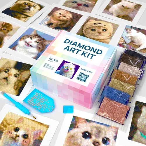 Vista 10 de LuwoArte Paquete de 6 Kits de Pintura de Diamantes para Adultos – Kits de Arte de Diamantes con Tema de Campo – Arte de Gemas DIY de Taladro