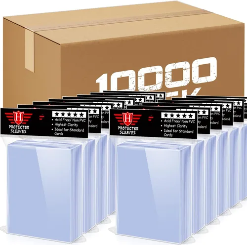 Vista 10 de 100 fundas transparentes para tarjetas intercambiables, fundas de plástico suave para tarjetas de béisbol, tarjetas deportivas, tarjetas de juego