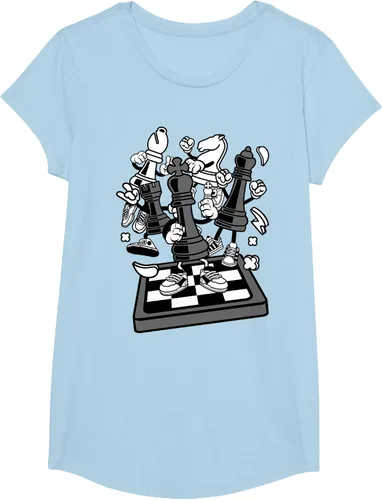 Vista 17 de Figura cómica Camiseta de tablero de ajedrez jugador de ajedrez Azul Marino