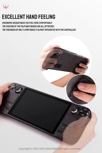 Vista 4 de HOTLINEGAMES 2.0 Plus - Empuñadura antideslizante compatible con controlador de cubierta de vapor, kit de piel suave texturizada, precortado, fácil