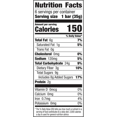 Vista 5 de Nature Valley – Cuadros de avena horneados suavemente, canela y azúcar moreno, 6 unidades, 7.44 OZ