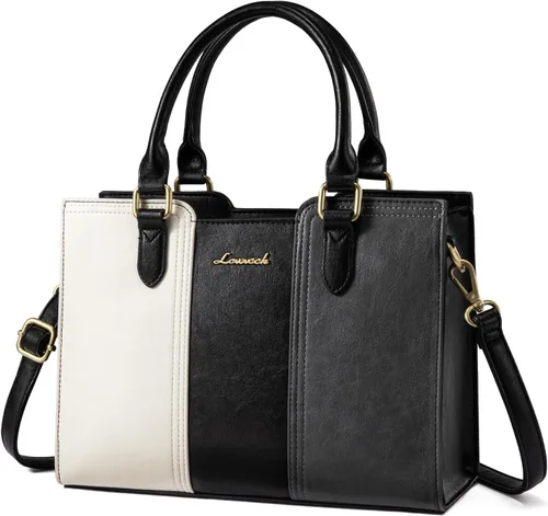 Vista 7 de LOVEVOOK Bolso para mujer, bolso de hombro vintage de cuero, pequeño bolso bandolera para damas, bolso de mano con asa superior y bandolera