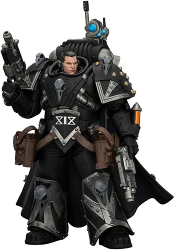 Vista 24 de JOYTOY 1/18 Warhammer 40,000 Figura de acción Black Templars The Emperors Champion Rolantus Collection