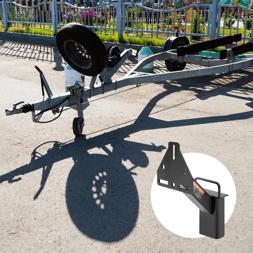 Vista 7 de VEVOR Soporte para neumáticos de repuesto, soporte de neumático de repuesto para remolque, capacidad de 160 libras, accesorios de remolque