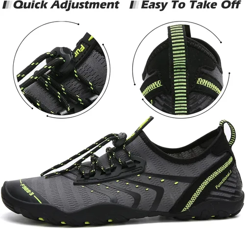 Vista 4 de Mishansha - Zapatos de agua para hombres y mujeres, secado rápido, para natación, buceo, surf, deportes acuáticos, piscina, playa, senderismo, yoga.