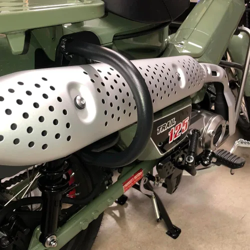 Vista 4 de Barra de choque de escape compatible con Honda CT125 Trail 125 Hunter Cub (2019-actual)