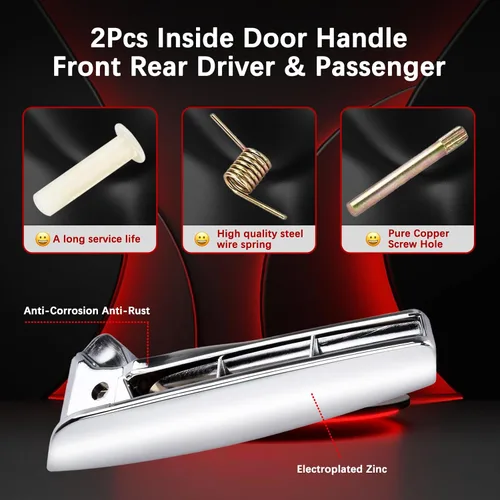 Vista 3 de FAERSI Par de manijas interiores para puerta del conductor y del pasajero Compatible con 2007 2008 2009 2010 2011 2012 2013 2014 Chevy Silverado