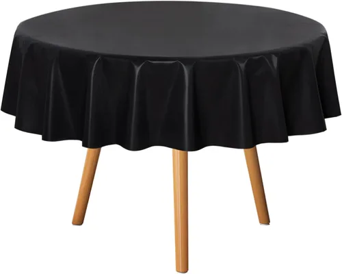 Vista 20 de sancua - Mantel rectangular de PVC 100 % impermeable, 54 x 54 pulgadas, vinilo a prueba de aceite, derrames, fácil de limpiar con un paño, para Beige