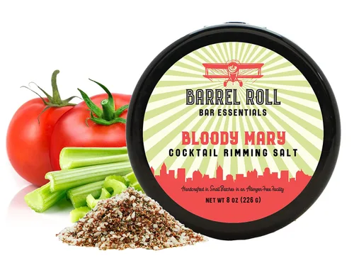 Vista 9 de Barrel Roll Bar Essentials Rimmers para Cócteles - Sal de Acabado para Adornar Bebidas, Sales para Bordear Vidrio - Totalmente Natural - Obsidiana
