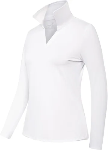 Vista 2 de JACK SMITH Women Collared Polo Shirts Long Sleeve Workout Tops for Running Hiking Exercise