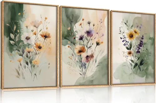 Vista 44 de Arte de Pared de Lienzo Enmarcado con Grandes Pinceladas Abstractas, Decoración de Pared Azul Marino Neutro, Pintura de Pared Moderna en Tonos