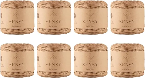 Vista 25 de Sensy Premium - Hilo de rafia multicolor (185 yardas, 100% papel, 400)