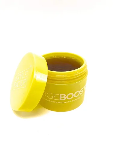 Vista 2 de Style Factor Edge Booster Strong Hold Pomada a base de agua - Super Shine & Moisture 3.38 onzas (cuarzo amarillo)
