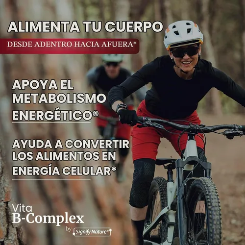 Vista 4 de SIGNIFY NATURE VitaBComplex - Vitaminas del complejo B para hombres y mujeres, 60 CT