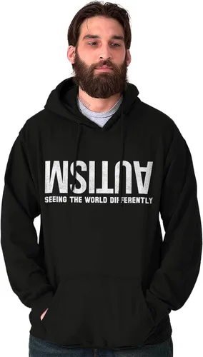 Vista 4 de Brisco Brands Autism Seeing the World Differently - Sudadera con capucha para mujeres y hombres