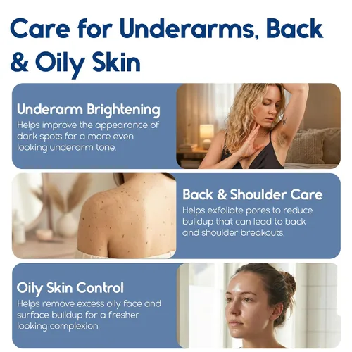 Vista 3 de Almohadillas de ácido glicólico al 35% - Almohadillas de rejuvenecimiento para rostro y cuerpo - Almohadilla exfoliante para cuerpo, puntos negros