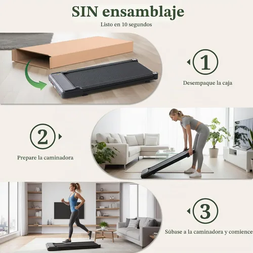 Vista 6 de [Usado] Caminadora Walking Pad, Cinta de Correr Portátil 3 en 1 Debajo del Escritorio para Casa Espacios Pequeños, Cinta de Correr Plegable Compacta