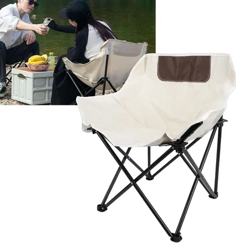 Vista 7 de MAVIS LAVEN Folding Camp Chair, Portable Compact Lightweight for Outdoor Camping Picnic Park, with Stable Structure and Water Proof Oxford Cloth