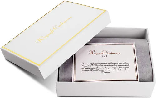 Vista 8 de WaySoft Gorro de cachemira 100% para mujer en una caja de regalo, gorro de gran tamaño para mujer