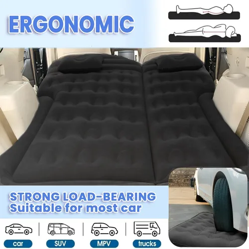 Vista 2 de Colchón de aire de coche - Colchón inflable SUV para maletero de asiento Negro