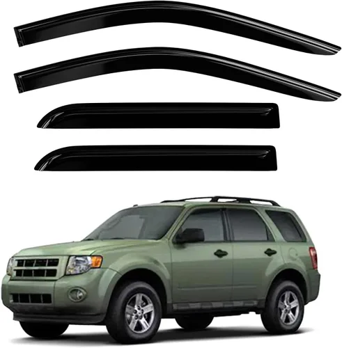 Vista 62 de Protectores de lluvia de ventana para Ford F150 SuperCab 2004-2014 2 piezas deflector de ventana para 09-14 F-150 con 2 puertas delanteras