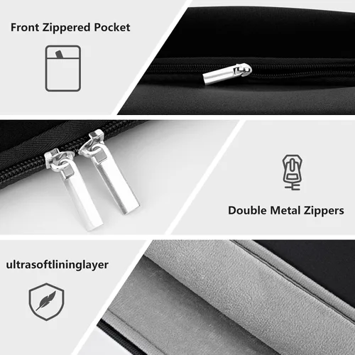 Vista 3 de Funda para laptop de 11 a 11.6 pulgadas, a prueba de golpes, funda protectora acolchada para computadora con bolsillo, compatible con MacBook Acer