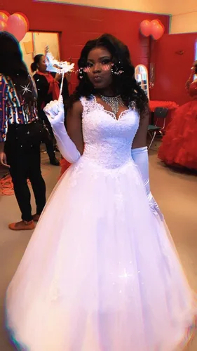 Vista 6 de QXMYOO Vestido de fiesta de quinceañera, vestido de princesa para adolescentes