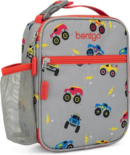 Vista 9 de Bentgo - Bolsa de almuerzo aislada para niños, resistente al agua, reutilizable, ligera y duradera, con soporte para botella de agua y bolsillo