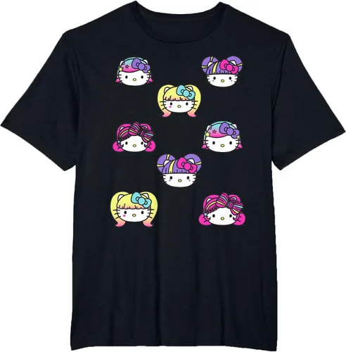 Vista 41 de hello kitty Kawaii Multi peinado Tee, Azul (Heather blue)