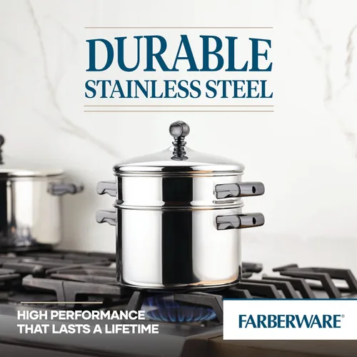 Vista 7 de Farberware Olla clásica de vapor hecha en acero inoxidable, 3 qt.