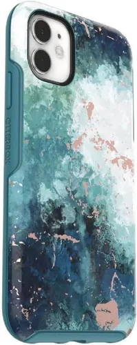 Vista 3 de OtterBox iPhone 12 Mini (solamente) - Funda de la serie Symmetry - Seas The Day - Ultra-Sleek - Compatible con carga inalámbrica - Bordes elevados