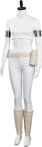 Vista 2 de Laku Queen Padme Amidala - Disfraz de cosplay de Halloween para mujer