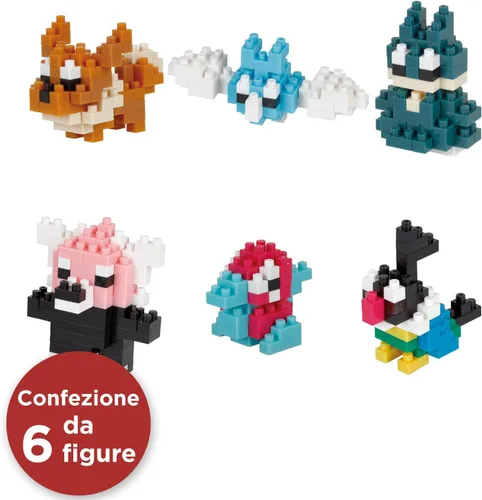 Vista 2 de nanoblock - Pokémon - Tipo Normal Set 1 (Juego Completo Caja Ciega), Kit de Construcción de la Serie Mininano