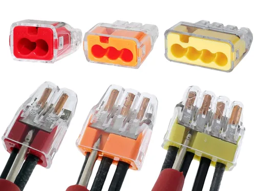 Vista 13 de IDEAL Electrical 30-1333S - Conector de 3 puertos a presión, color naranja, (10 unidades)