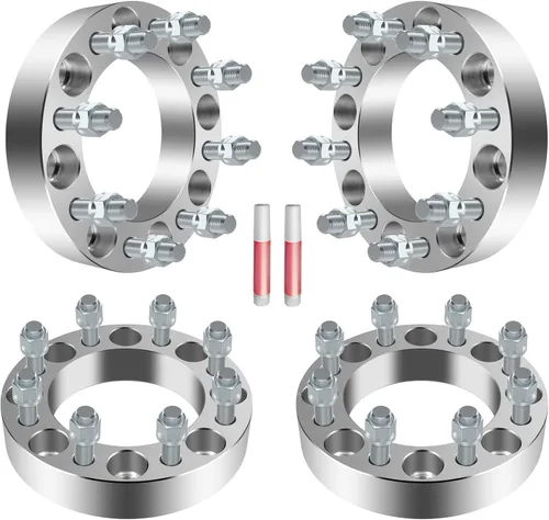 Vista 10 de Espaciadores de rueda de 8 lengüetas para R-a-m 2500 3500,1.5 pulgadas, 8 x 6.5 espaciadores de 0.551 x 0.059 in, compatible con Express Suburban