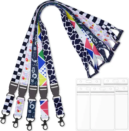 Vista 3 de Paquete de 5 cordones ajustables de liberación rápida con soporte vertical Paquete de 5 cordones con soporte para insignias